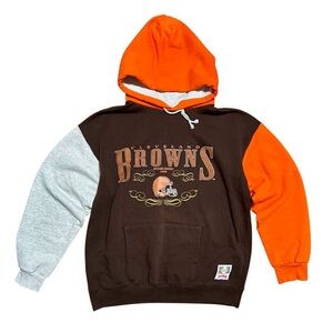Cleveland Browns Nutmeg Mills x NFL 90s Vintage Hoodie Sweatshirt, Men's Large